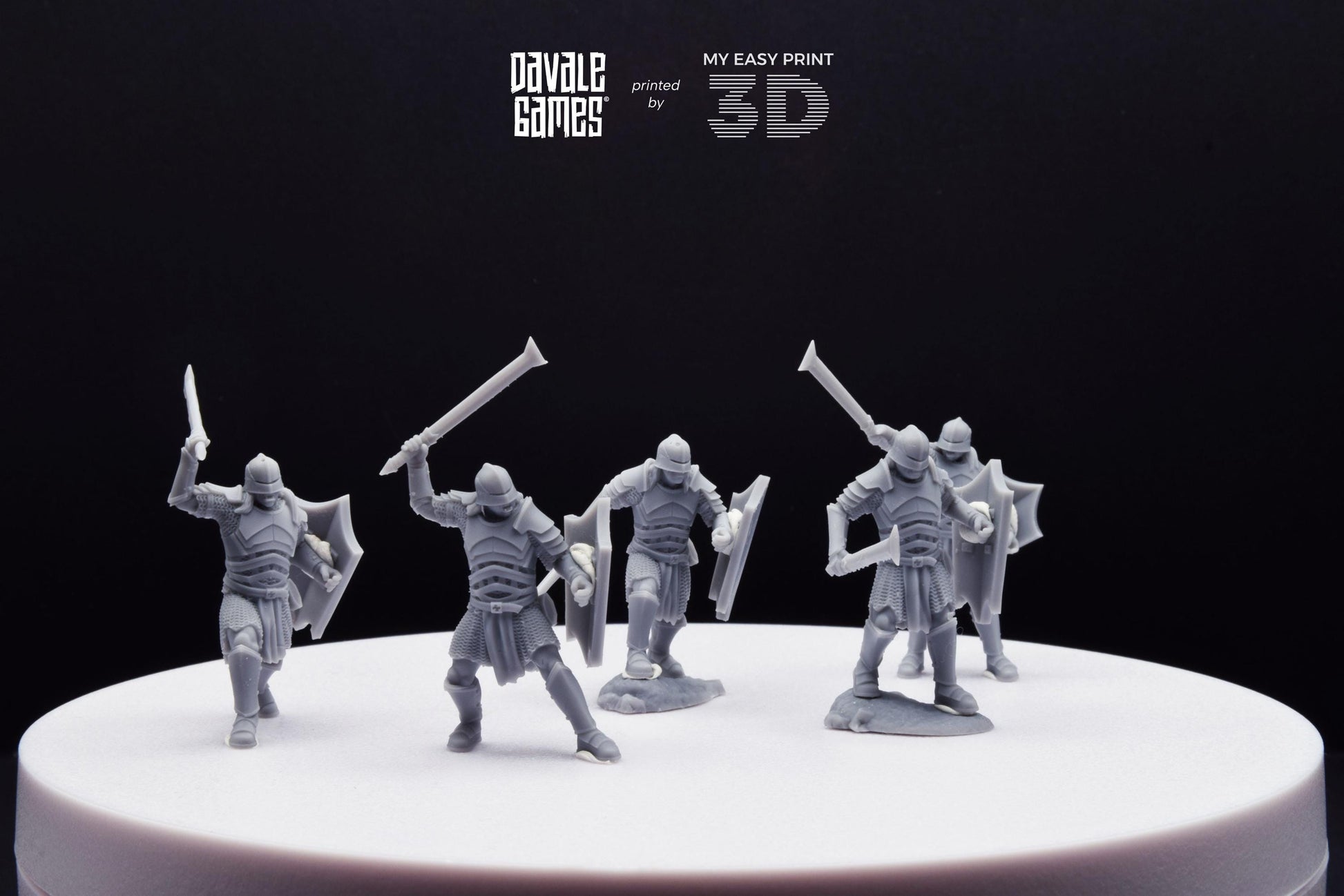 Blood-Handed Orcs with Shield and Sword - Davale Games - 3D Printed with high quality resin for LOTR/D&D games