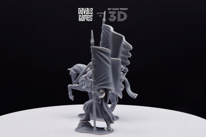 Captain of the Grey Castle 2 - Foot and Mounted - Davale Games - 3D Printed with high quality resin for LOTR/D&D games