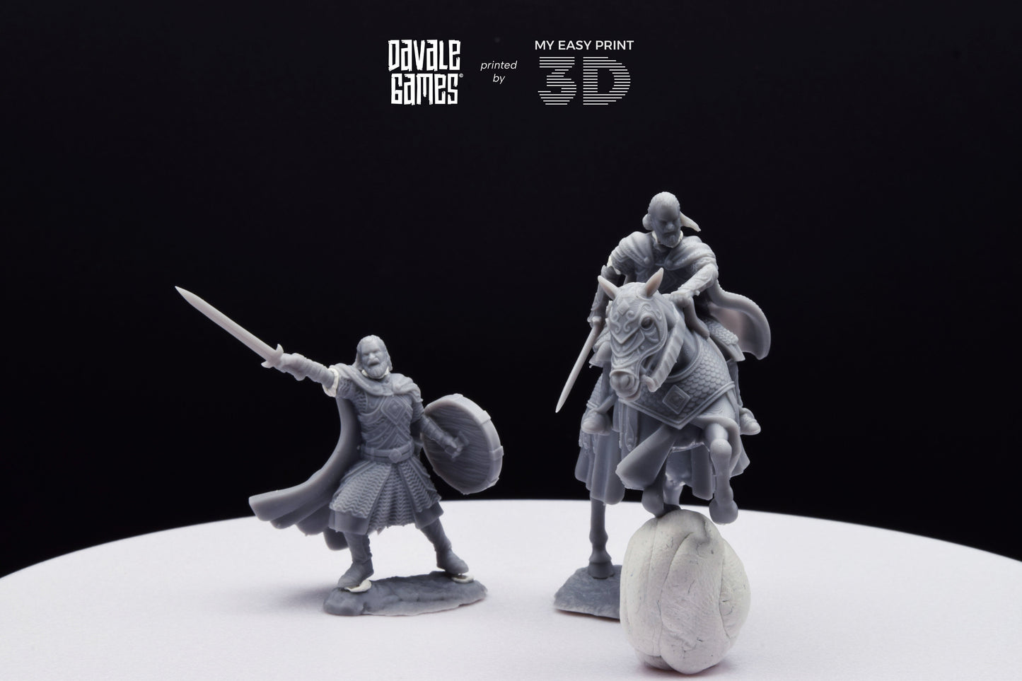 West Humans Comissary - Foot and Mounted - Davale Games - 3D Printed with high quality resin for LOTR/D&D games