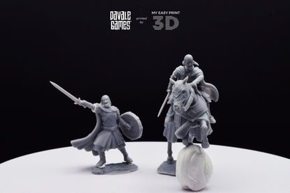 West Humans Comissary - Foot and Mounted - Davale Games - 3D Printed with high quality resin for LOTR/D&D games