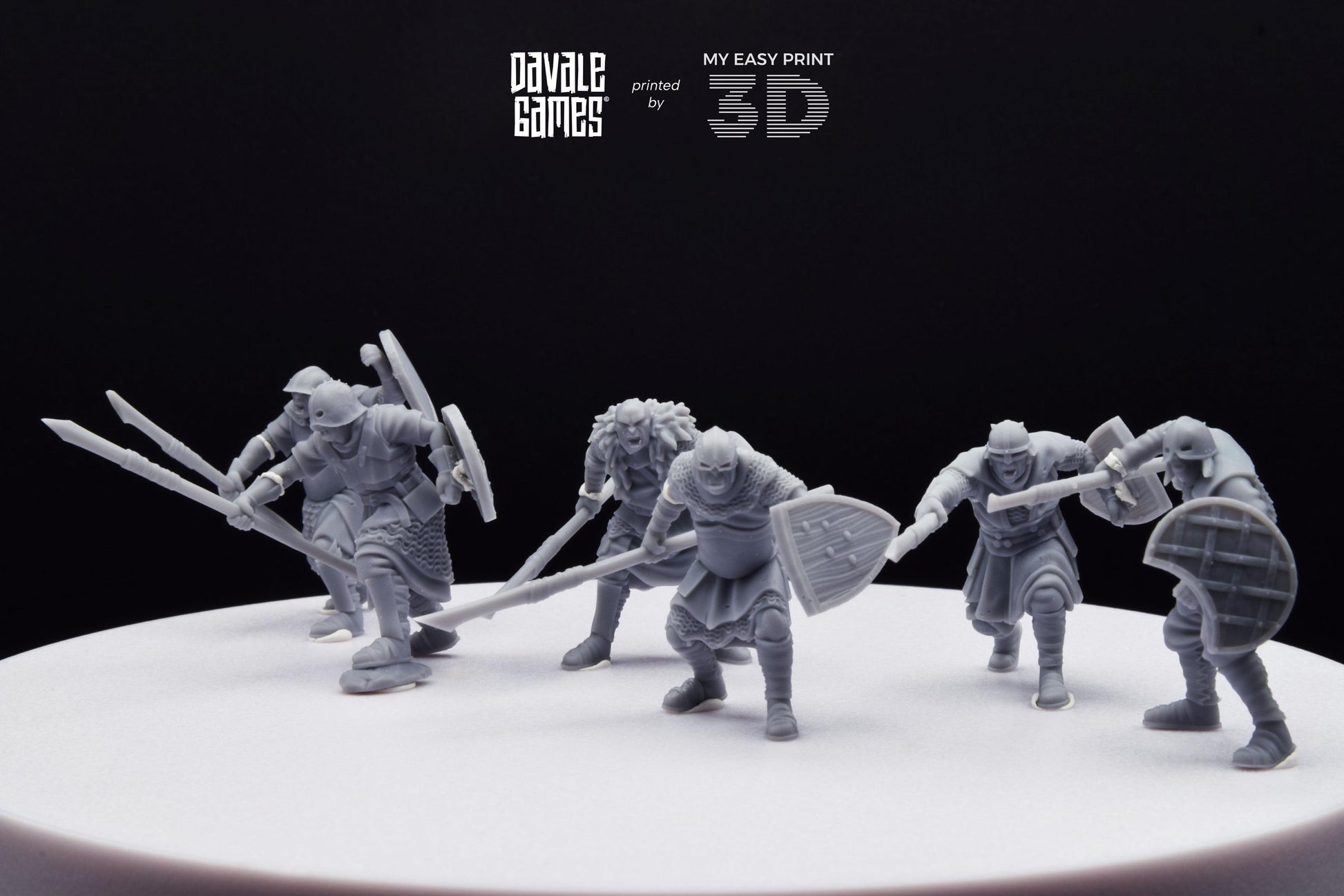 Mörlok Orcs with Spear - Davale Games - 3D Printed with high quality resin for LOTR/D&D games