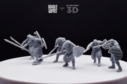 Mörlok Orcs with Spear - Davale Games - 3D Printed with high quality resin for LOTR/D&D games