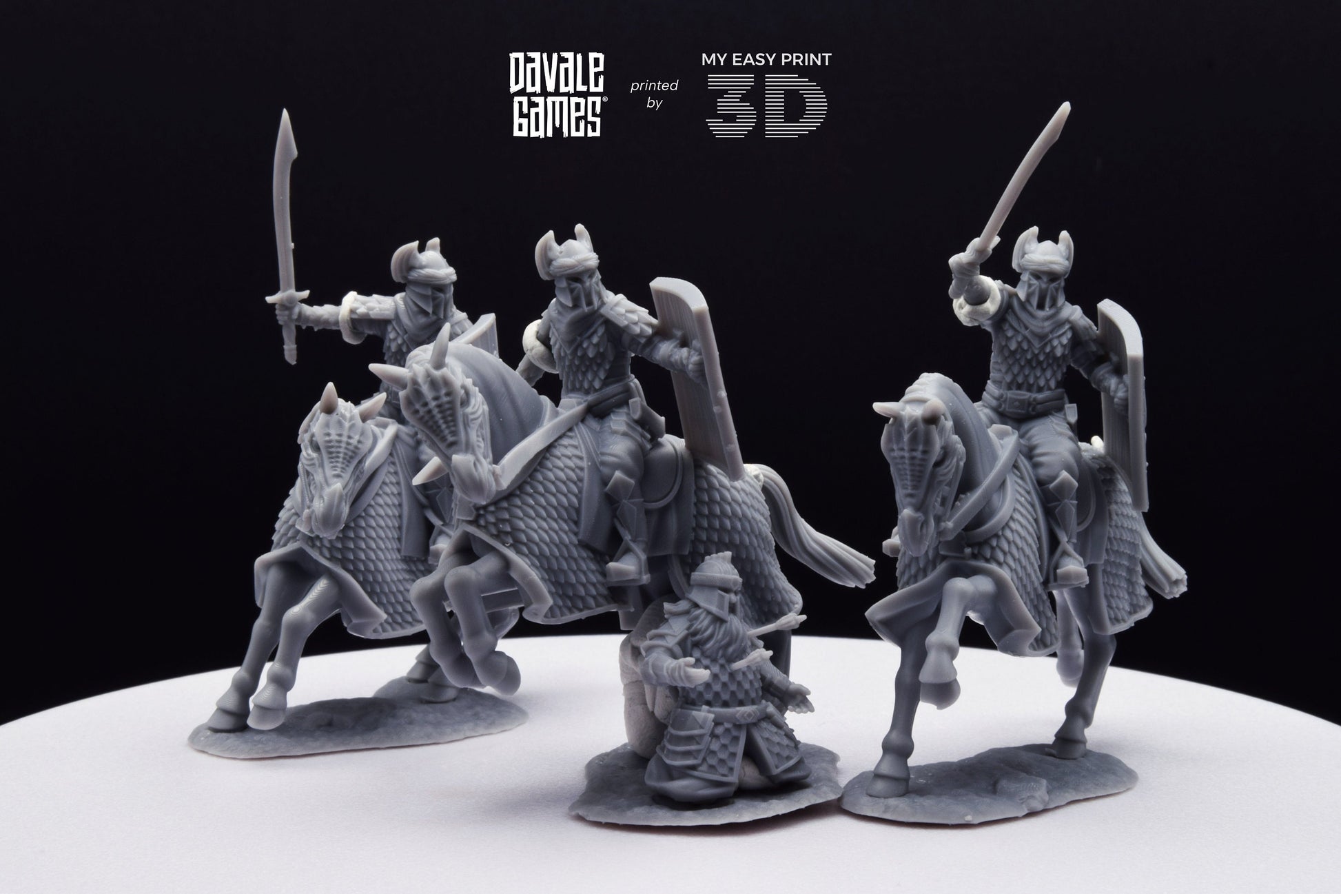 Dragon Army Regular Cavalry - Davale Games - 3D Printed with high quality resin for LOTR/D&D games