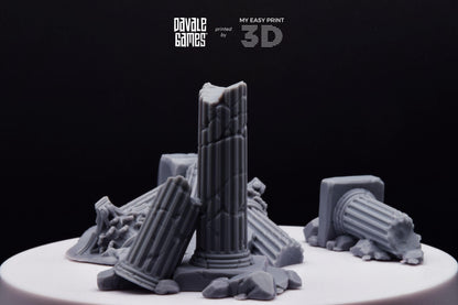 Variety of Greek Ruins - Scenery - Davale Games - Wargame / Mythological games - 3D Printed with high quality resin
