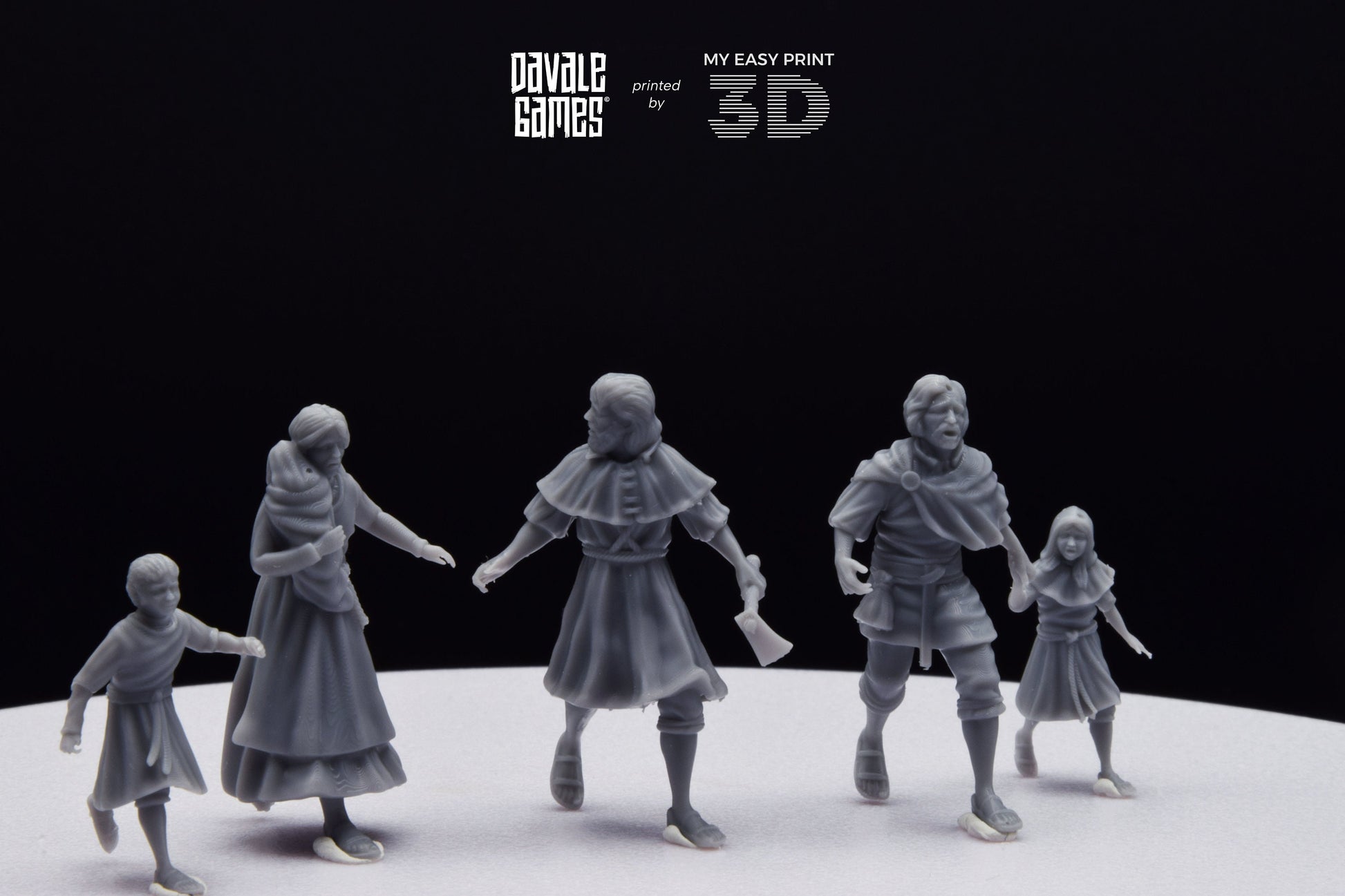 Peasants Fleeing - Davale Games - Historical games - 3D Printed with high quality resin