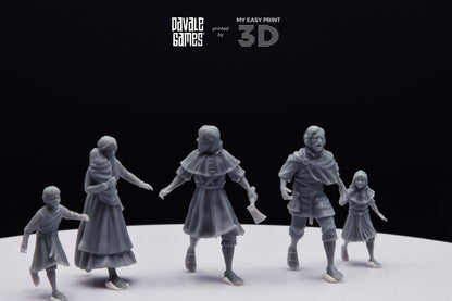 Peasants Fleeing - Davale Games - Historical games - 3D Printed with high quality resin