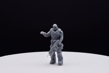 Gears Of War Clayton Carmine Ot Miniature - TheSTLSmith - 3D Printed with high quality resin for Skirmish/D&D games