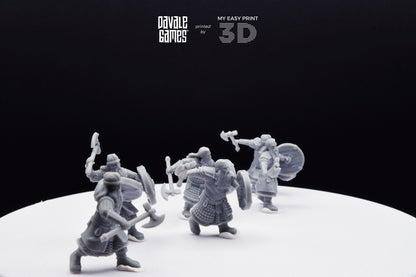 Kalak Warriors - Davale Games - 3D Printed with high quality resin for LOTR/D&D games