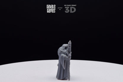 Flea Stonestaff - Davale Games - 3D Printed with high quality resin for LOTR/D&D games