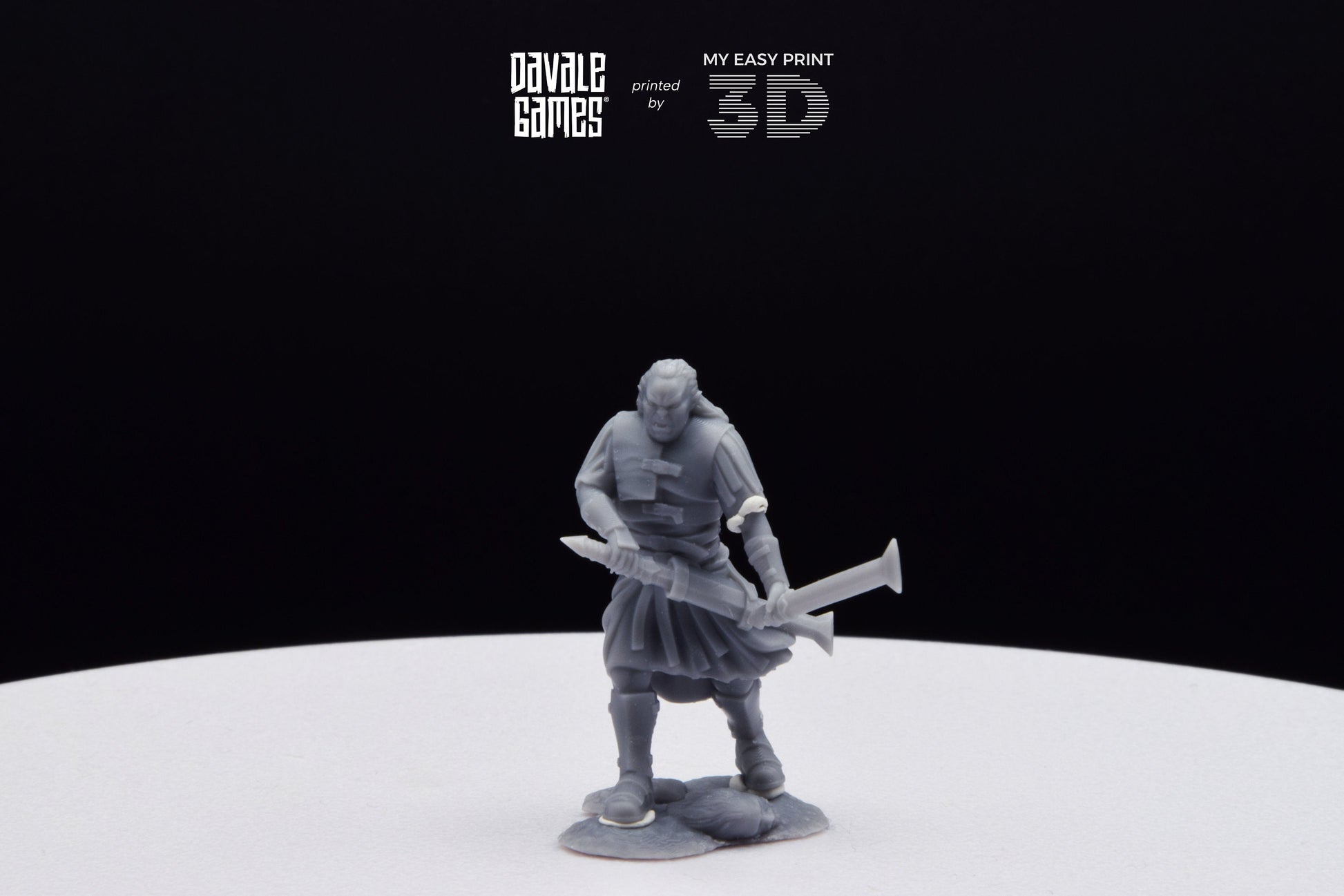 Outrider blood handed captain with two swords - Davale Games - 3D Printed with high quality resin for LOTR/D&D games