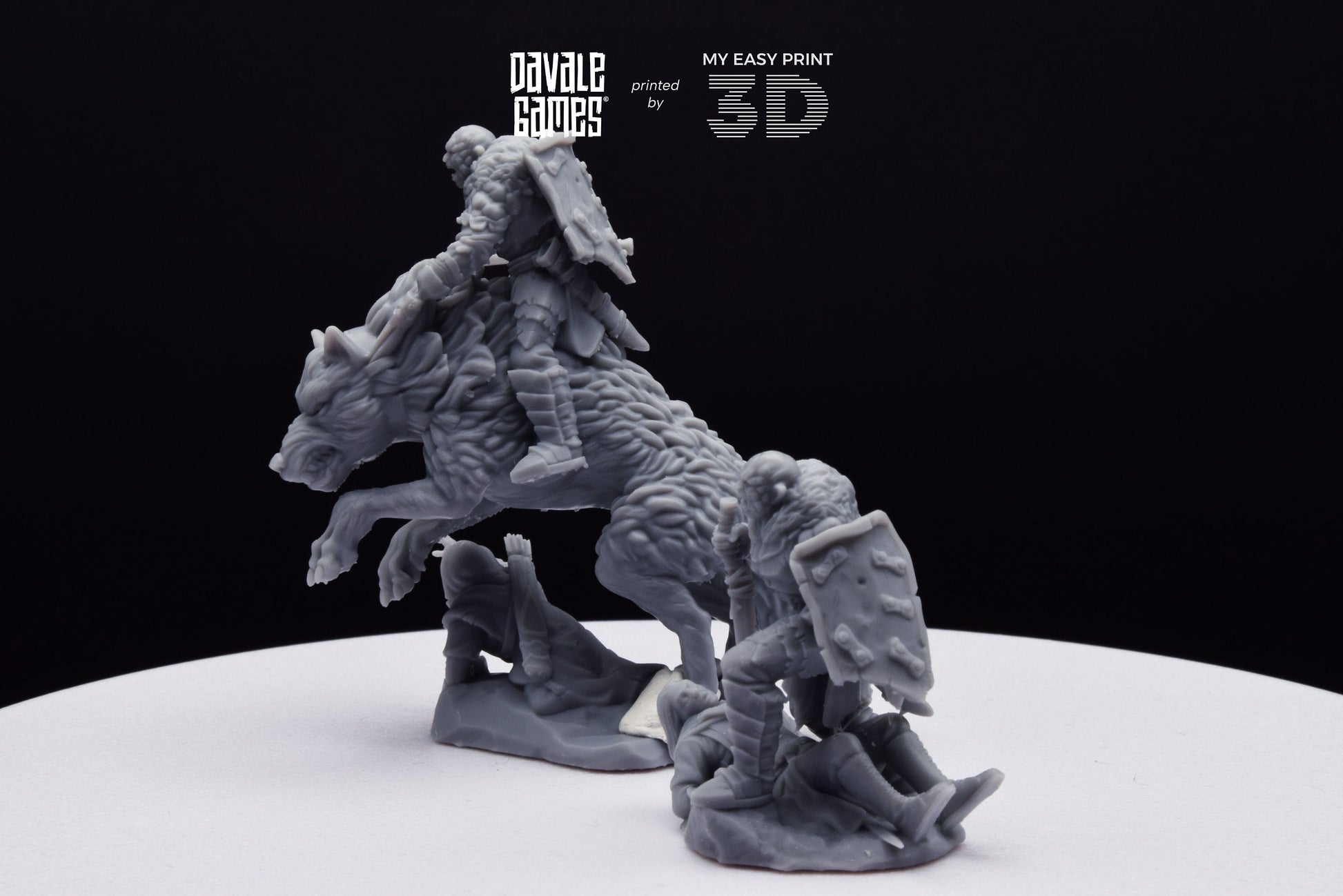 Korvog, Orc Lord Commander - Foot and Mounted - Davale Games - 3D Printed with high quality resin for LOTR/D&D games