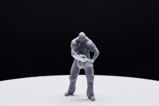 Doom Zombie Chainsaw Miniature - Fanmade - TheSTLSmith - 3D Printed with high quality resin for Skirmish/D&D games
