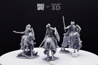 Dragon Army Elite on Horse - Davale Games - 3D Printed with high quality resin for LOTR/D&D games