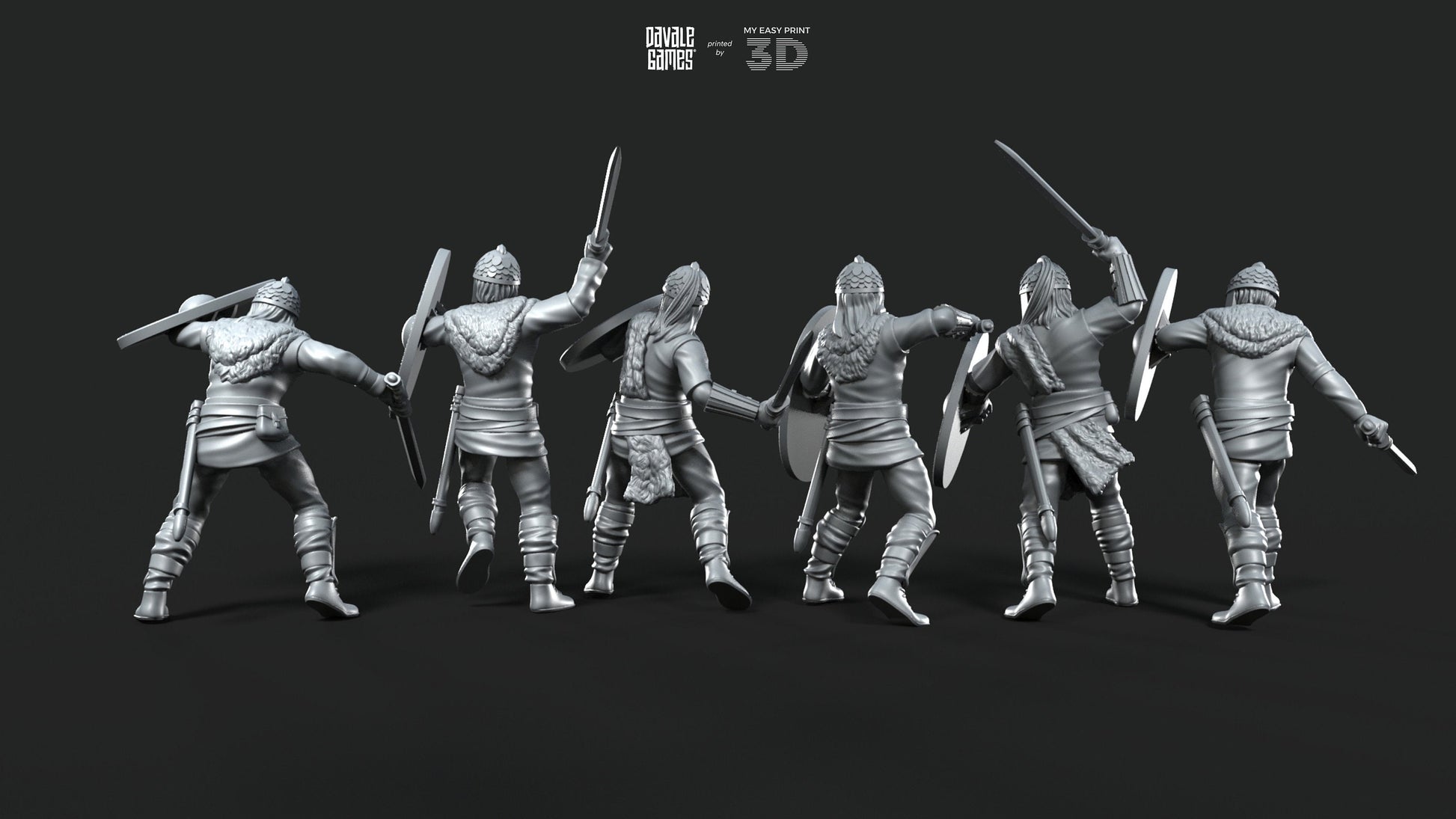 Gepids on foot Swordmen - Davale Games - Historical games - 3D Printed with high quality resin