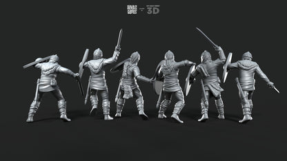 Gepids on foot Swordmen - Davale Games - Historical games - 3D Printed with high quality resin