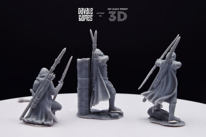 Grey Castle Rangers - Davale Games - 3D Printed with high quality resin for LOTR/D&D games