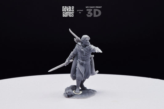 Madir, Captain of Rangers - Grey Castle - Davale Games - 3D Printed with high quality resin for LOTR/D&D games