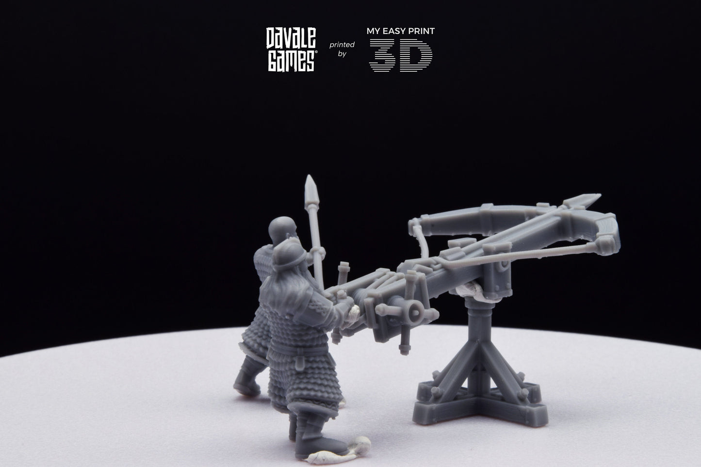 Dwarf Ballista - Davale Games - 3D Printed with high quality resin for LOTR/D&D games