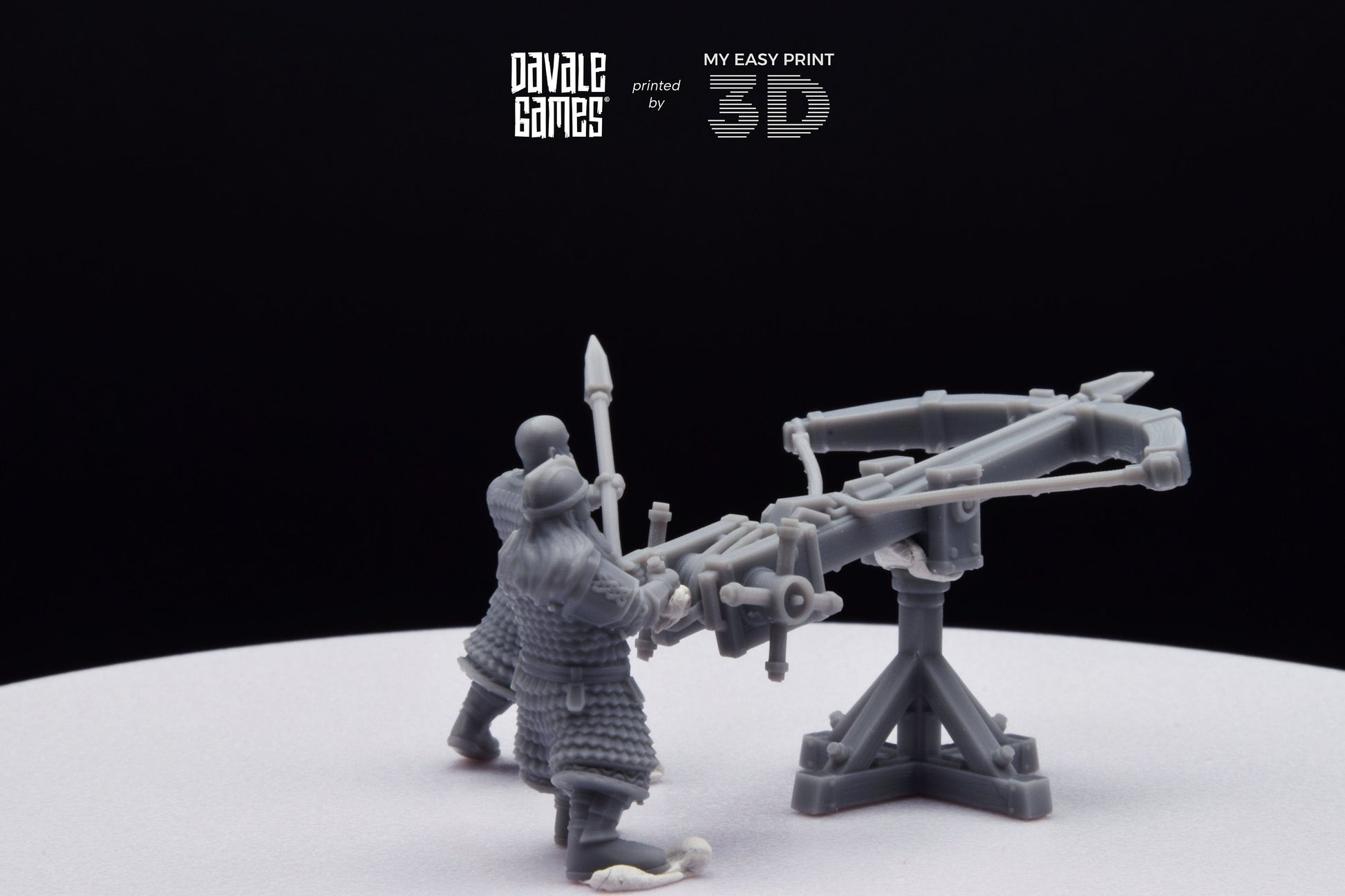 Dwarf Ballista - Davale Games - 3D Printed with high quality resin for LOTR/D&D games