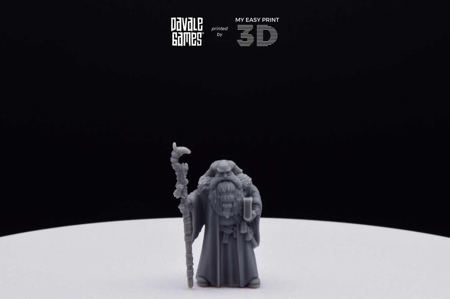 Flea Stonestaff - Davale Games - 3D Printed with high quality resin for LOTR/D&D games