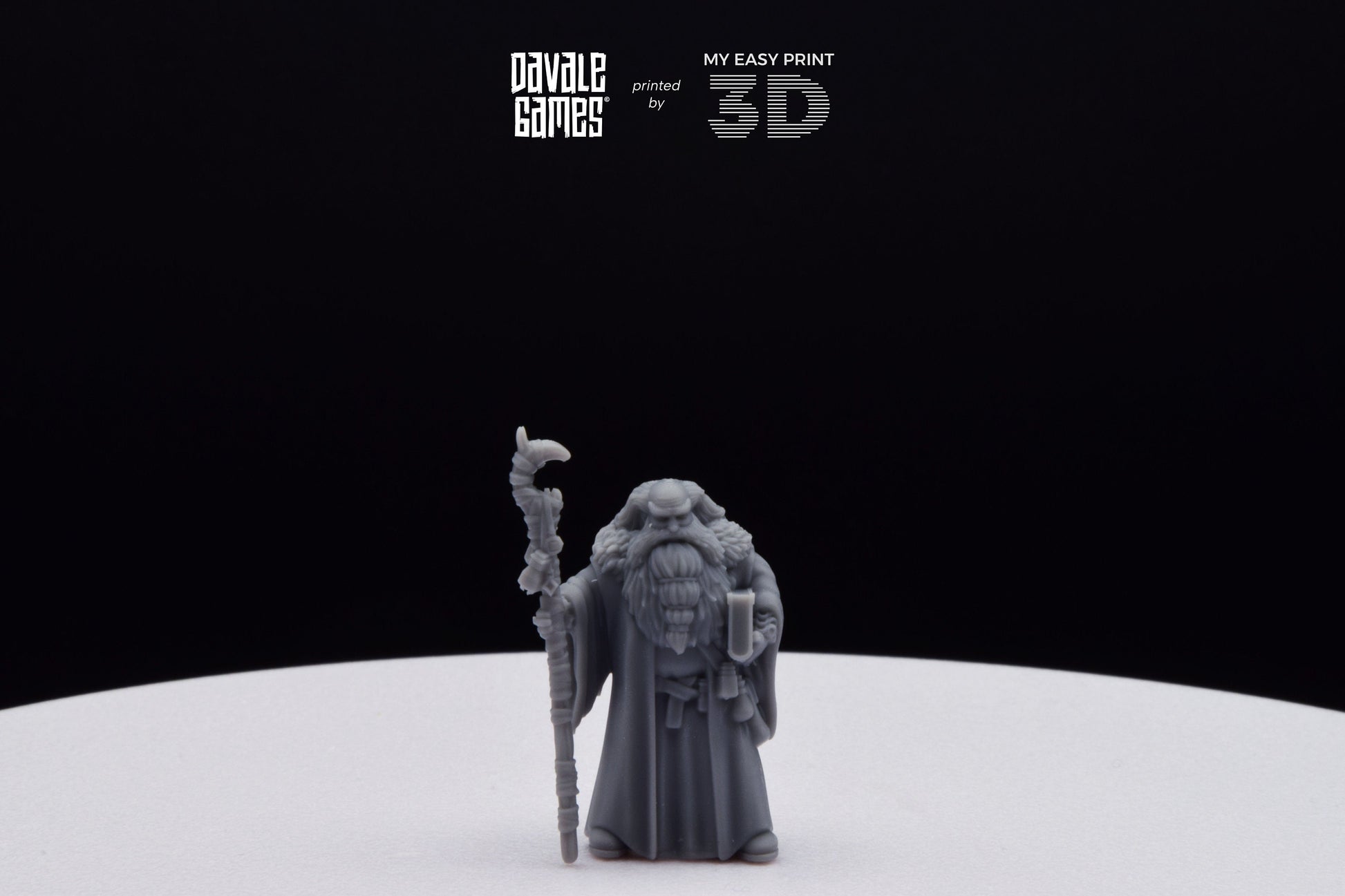 Flea Stonestaff - Davale Games - 3D Printed with high quality resin for LOTR/D&D games