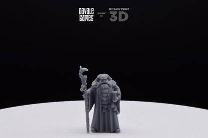 Flea Stonestaff - Davale Games - 3D Printed with high quality resin for LOTR/D&D games