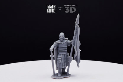 West Human Banner - Davale Games - 3D Printed with high quality resin for LOTR/D&D games