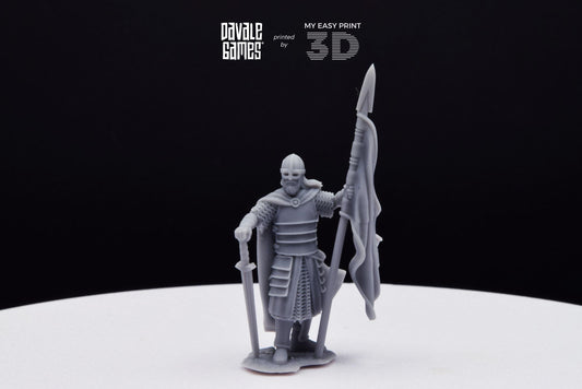 West Human Banner - Davale Games - 3D Printed with high quality resin for LOTR/D&D games