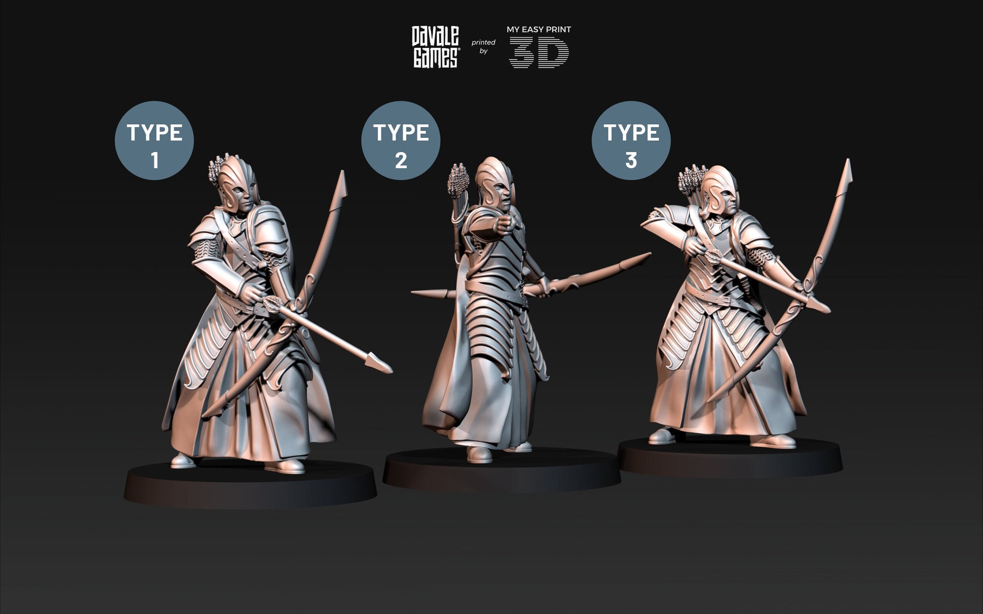 Bloody Warrior with Bow - Davale Games - 3D Printed with high quality resin for LOTR/D&D games
