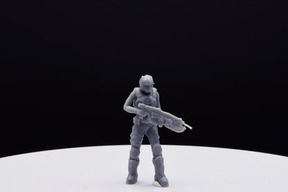 Gears Of War COG Soldier Summer Female Miniature - TheSTLSmith - 3D Printed with high quality resin for Skirmish/D&D games