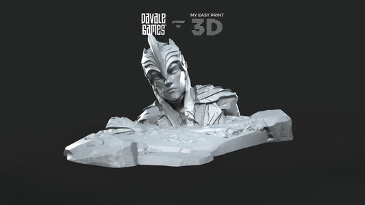 Hill with Giant Elf Statue - Scenery/Terrain - Davale Games - 3D Printed with high quality resin for LOTR/D&D games