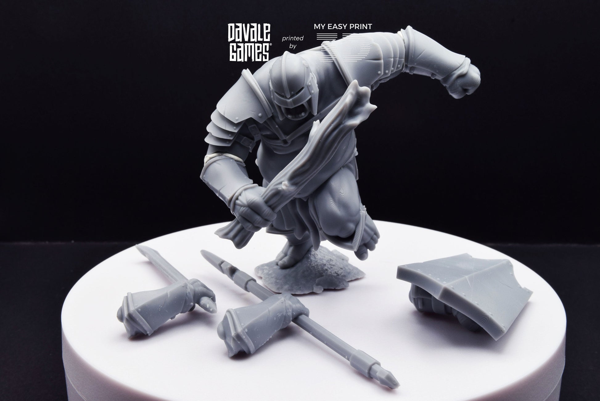 Blood-Handed Troll - Davale Games - 3D Printed with high quality resin for LOTR/D&D games