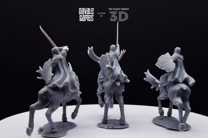 Armoured Wood Elf on Elk - Mounted - Davale Games - 3D Printed with high quality resin for LOTR/D&D games