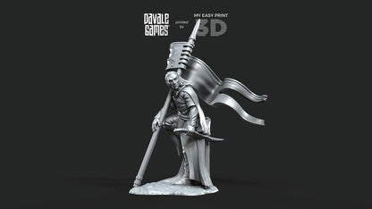 Forest Guardian with Banner - Galanthir Elves - Davale Games - 3D Printed with high quality resin for LOTR/D&D games