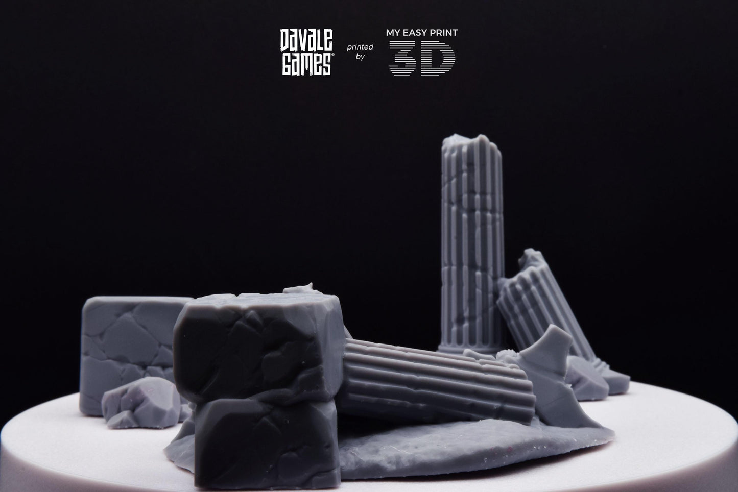 Variety of Greek Ruins - Scenery - Davale Games - Wargame / Mythological games - 3D Printed with high quality resin