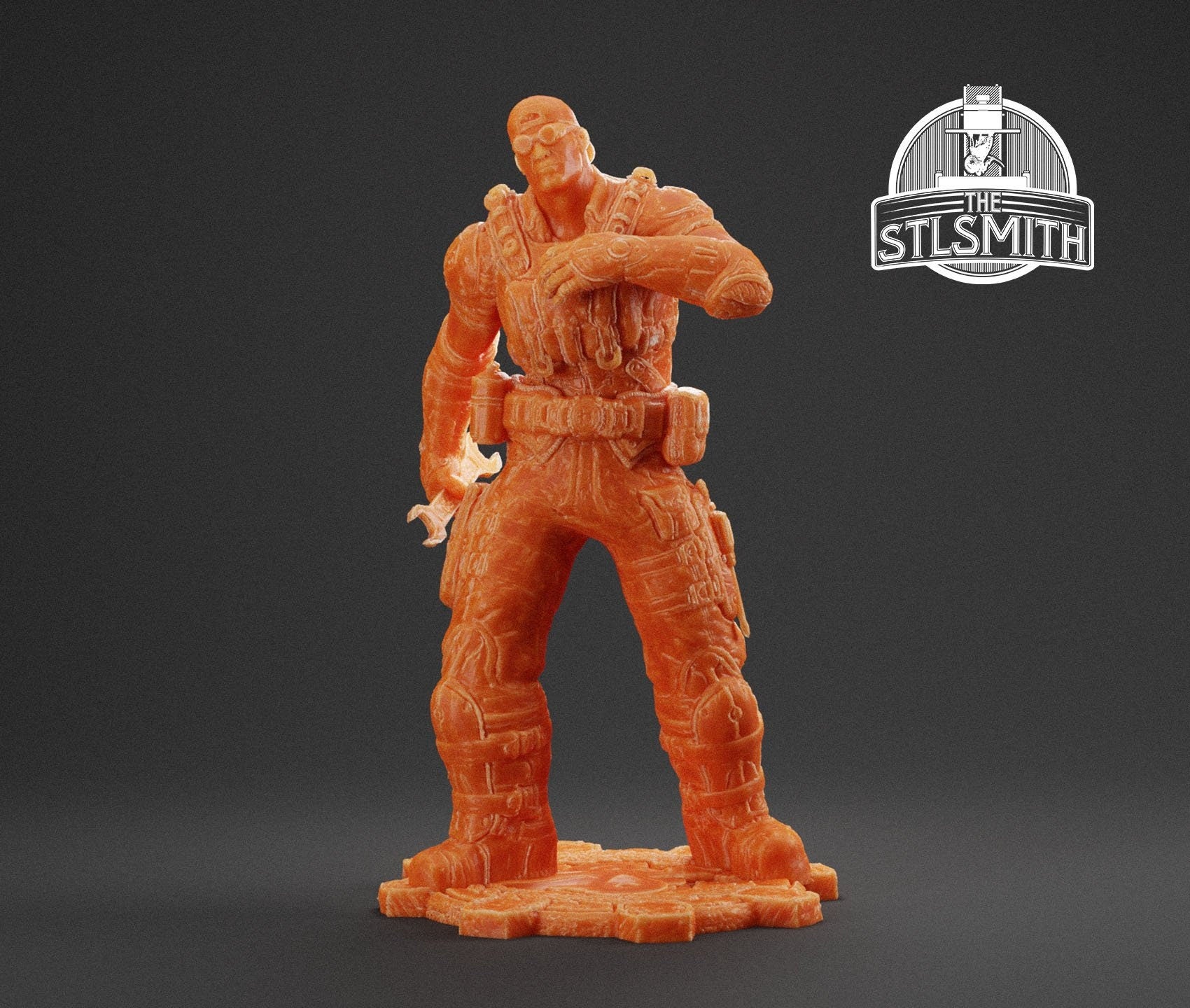 Gears Of War Damon Baird Mechanic Ot Miniature - TheSTLSmith - 3D Printed with high quality resin for Skirmish/D&D games