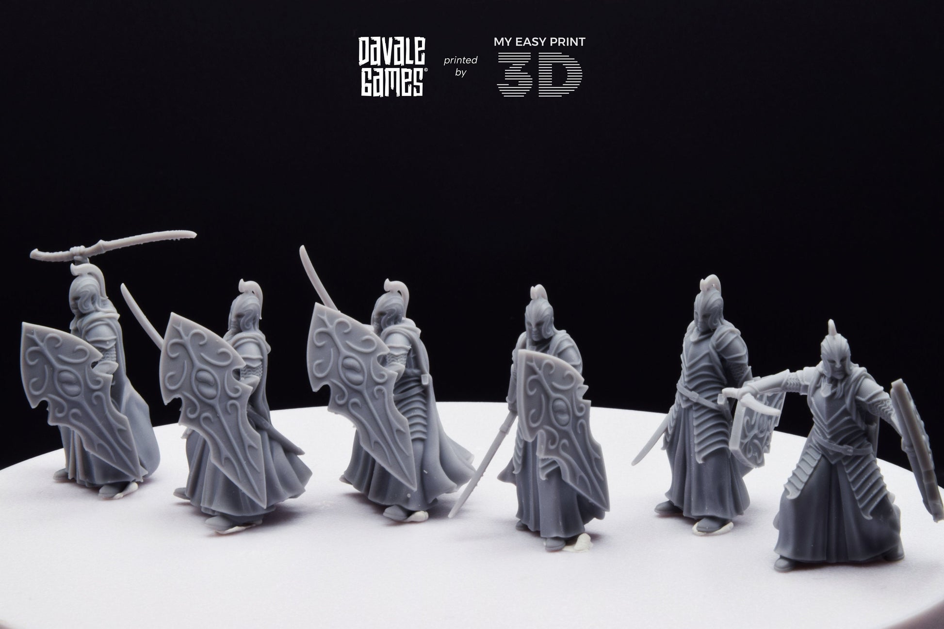 Bloody Elf with Sword and Shield - Davale Games - 3D Printed with high quality resin for LOTR/D&D games