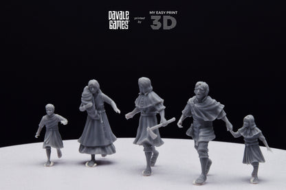 Peasants Fleeing - Davale Games - Historical games - 3D Printed with high quality resin