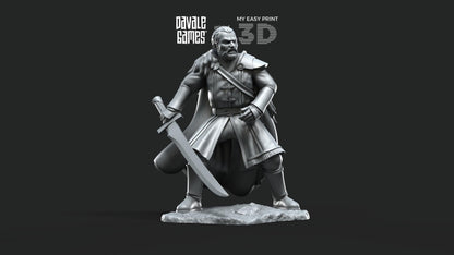 KARR the General - Fellmount Reavers - Foot and Mounted - Davale Games - 3D Printed with high quality resin for LOTR/D&D games