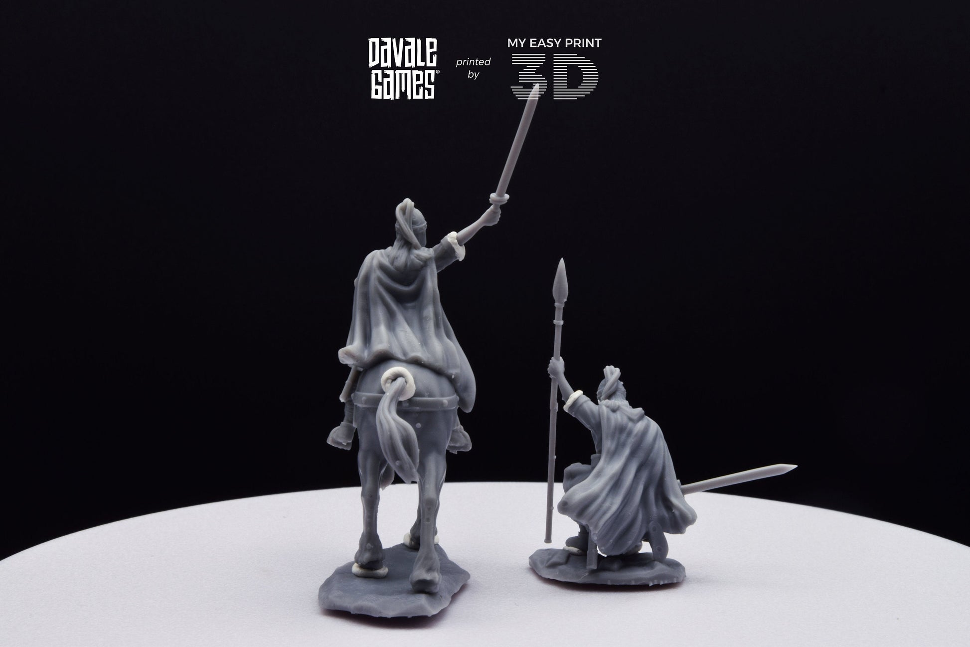 Visigoths King - Foot and Mounted - Davale Games - Historical games - 3D Printed with high quality resin