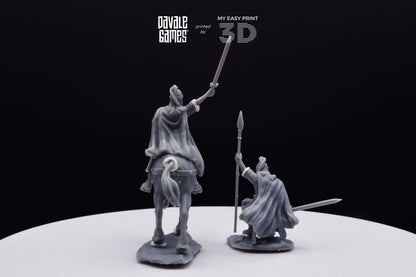 Visigoths King - Foot and Mounted - Davale Games - Historical games - 3D Printed with high quality resin