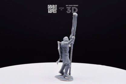 Blood-Handed Orc with Banner - Davale Games - 3D Printed with high quality resin for LOTR/D&D games