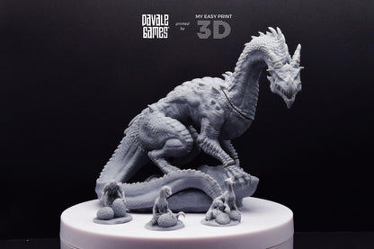 Mountain Drake - Goblins of the cave - Davale Games - 3D Printed with high quality resin for LOTR/D&D games