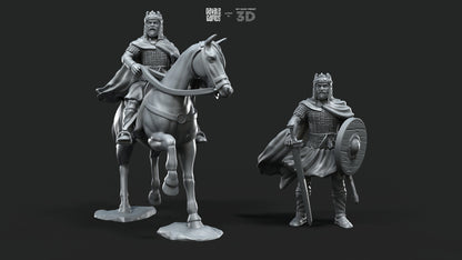 King Theodomir - Foot and Mounted - Davale Games - Historical games - 3D Printed with high quality resin