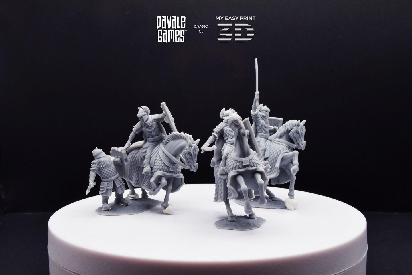 Dragon Army Elite on Horse - Davale Games - 3D Printed with high quality resin for LOTR/D&D games