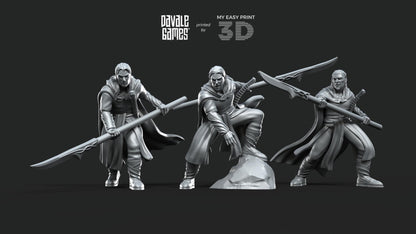 Forest Guardians Spearmen - Galanthir Elves - Davale Games - 3D Printed with high quality resin for LOTR/D&D games