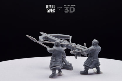 Dwarf Ballista - Davale Games - 3D Printed with high quality resin for LOTR/D&D games