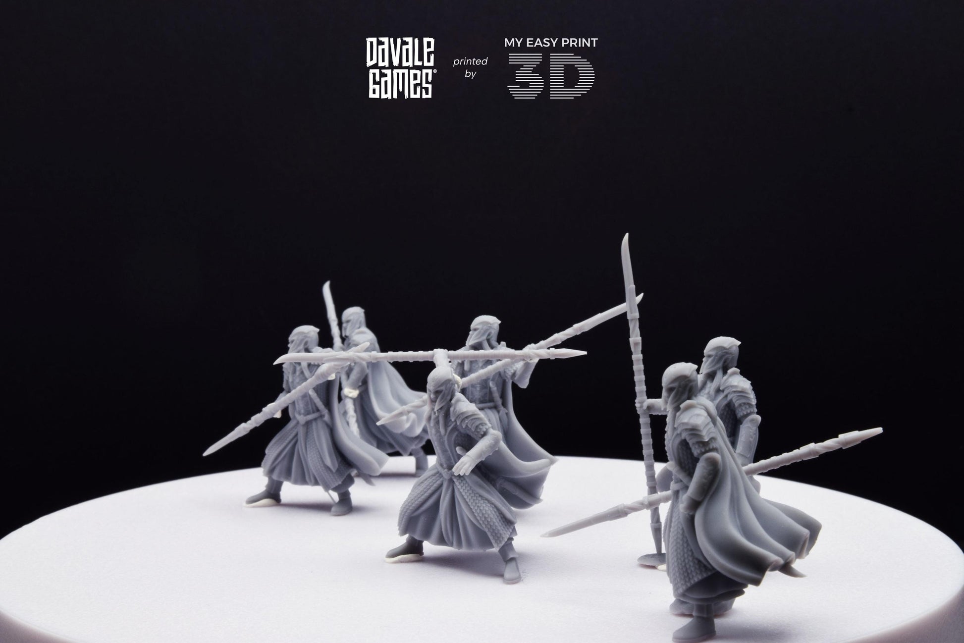 Armoured Wood Elf with Spear - Davale Games - 3D Printed with high quality resin for LOTR/D&D games