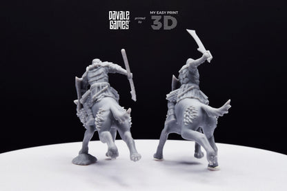 Rider Super Orc - Davale Games - 3D Printed with high quality resin for LOTR/D&D games