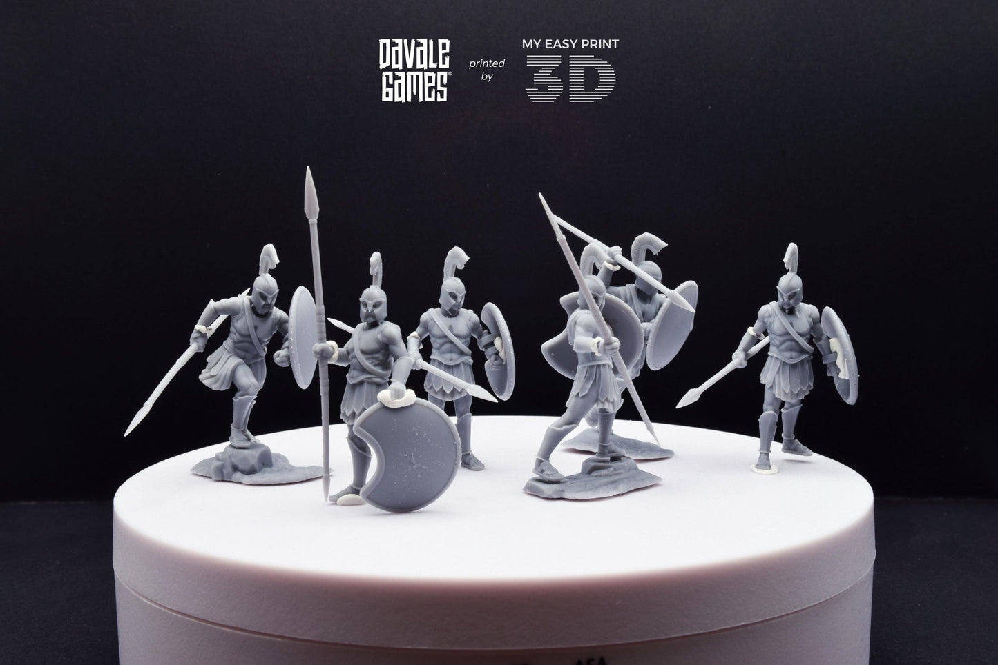 Hoplites with Spear and Shield - Foot - Mythology at Wars - Davale Games - Historical games - 3D Printed with high quality resin